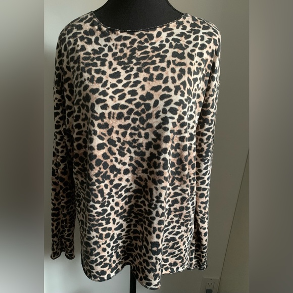 Amisu leopard long sleeves top - Picture 1 of 7